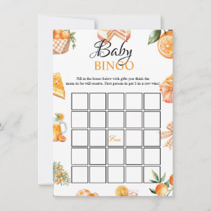 Carte de jeu de bingo pour Baby shower Citrus