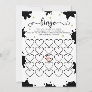 Carte de jeu de bingo pour bébé Cow