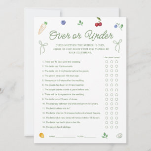 Carte de jeu de bridal shower Off the Market (En v