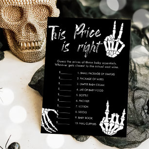 Carte de jeu de devinette de prix pour Baby Shower