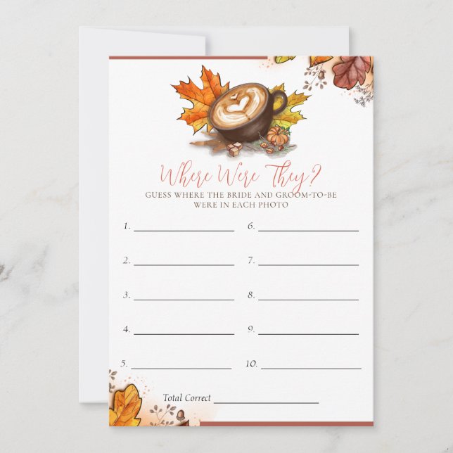 Carte de jeu de Fête des mariées d'Amour Espresso  (Devant)