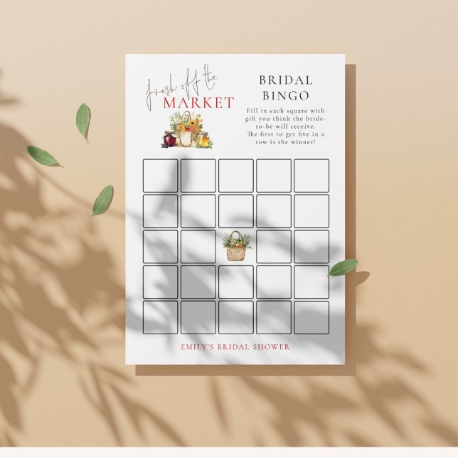 Carte de jeu de Fête des mariées de Bingo de march (Créateur téléchargé)