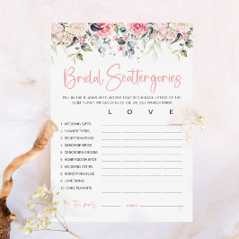 Carte de jeu de Fête des mariées florale