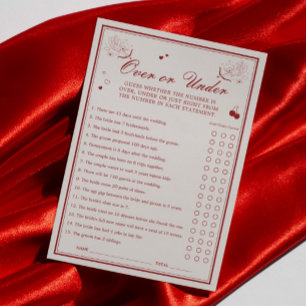 Carte de jeu de fête prénuptiale de la Saint-Valen