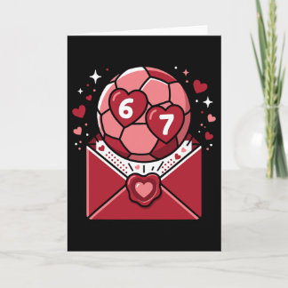 Carte de jeu de football de la Saint-Valentin pour