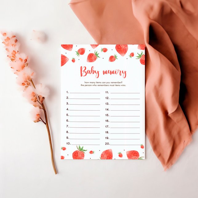 Carte de jeu de mémoire bébé, Baby shower doux Ber (Créateur téléchargé)