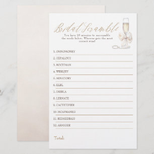 Carte de jeu de mots mêlés pour mariage - Amusemen