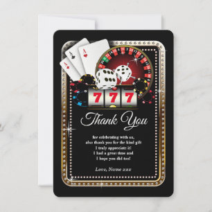 Carte de jeu de poker, Carte de remerciements casi