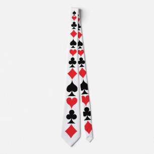 Carte de jeu de poker convient Cravate de la fête 