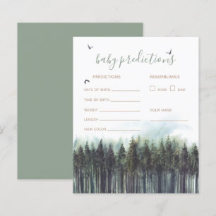 Carte de jeu de prédiction de Baby shower de verdu