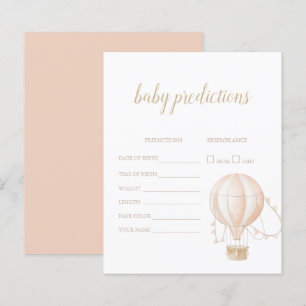 Carte de jeu de prédiction de ballon à air chaud r