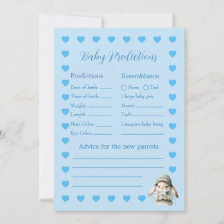 Carte de jeu de prédictions pour la fête de bébé g