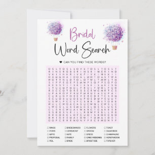 Carte de jeu de recherche de mots pour ballon aéri