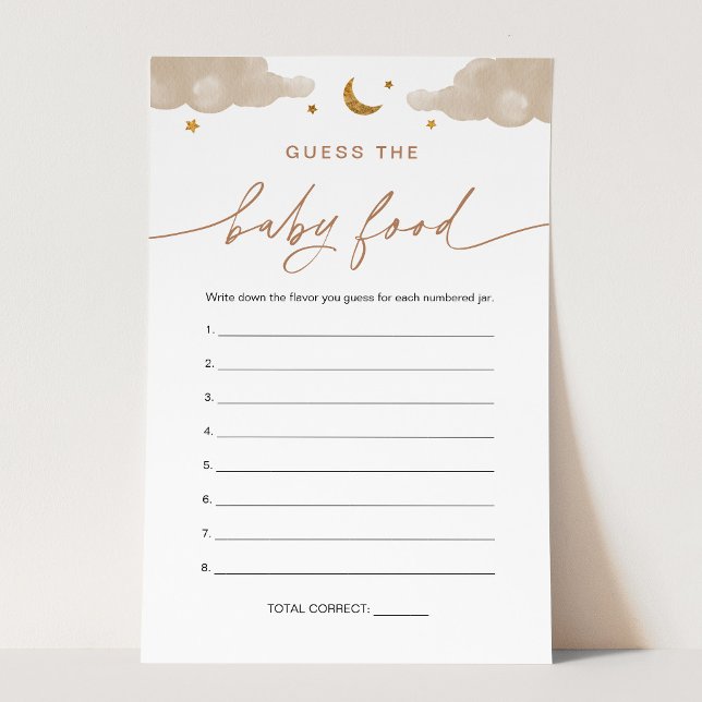 Carte de jeu Devinez la nourriture pour bébé Twink (Créateur téléchargé)