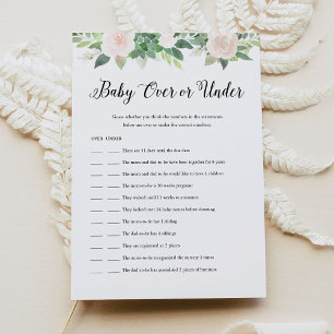 Carte de jeu DEVON Baby Over or Under Baby shower