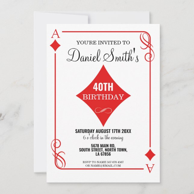 Carte de jeu Diamond Anniversaire Ace Las Vegas Ca (Devant)