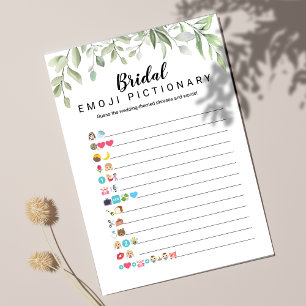 Carte de jeu Emoji Pictionary Fête des mariées ver