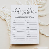 Carte de jeu EVERLEIGH Baby Word Scramble