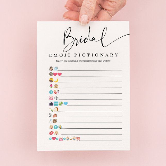 Carte de jeu Fête des mariées Emoji Pictionary (Créateur téléchargé)