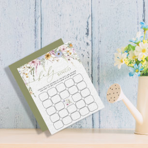 Carte de jeu fleur sauvage Baby Bingo