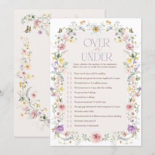 Carte de jeu fleur sauvage sur ou sous Fête des ma