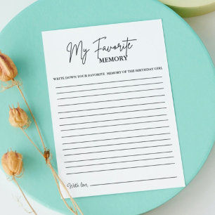 Carte de jeu moderne minimal Anniversaire Favori m