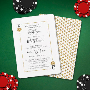 Carte de jeu Monogramme 50e anniversaire de Mariag