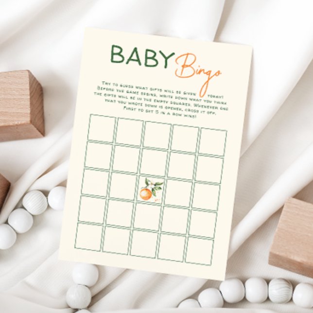 Carte de jeu Orange Citrus Little Cutie Baby Bingo (Créateur téléchargé)