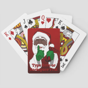 Carte de jeu Père Noël africaine Cartes personnali