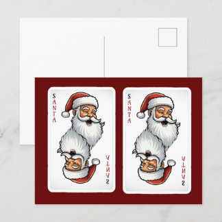 Carte de jeu père Noël pour Noël