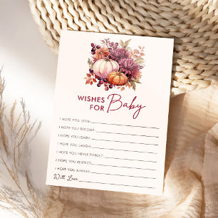 Carte de jeu pour Baby Shower avec voeux de citrou