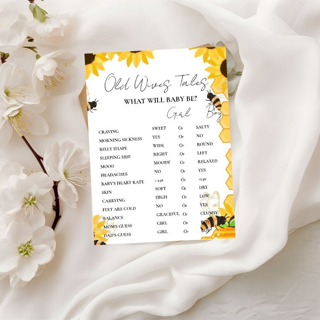 Carte de jeu pour Baby shower Bumble Bee Old WIves (Créateur téléchargé)