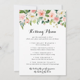 Carte de jeu Simple Floral Green Mariage Kissing M