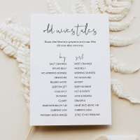 Carte de jeu STELLA Old Wives Tales Baby shower