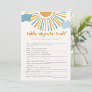 Carte de jeu Sun Baby shower Feud