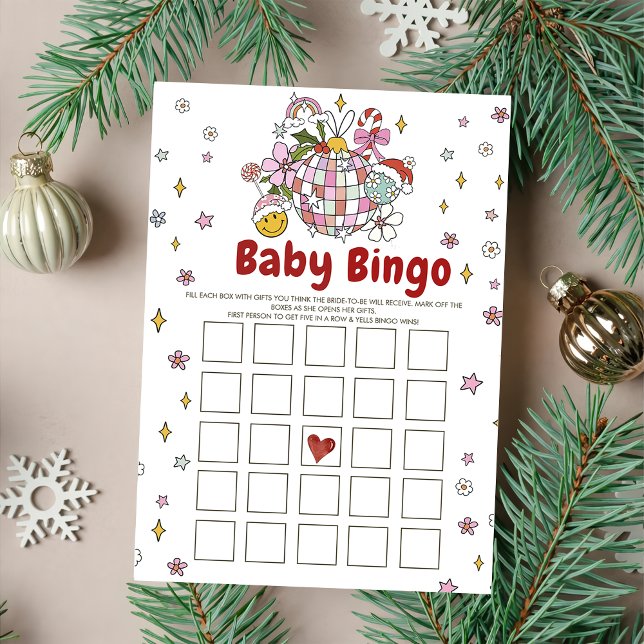 Carte de jeux de bingo pour Baby Shower de Noël Gr (Créateur téléchargé)