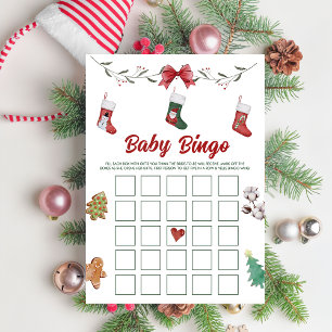 Carte de jeux de bingo pour bébé Shower Chaussette