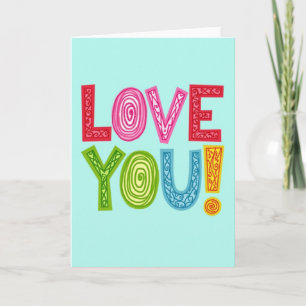 Carte de joie audacieuse Je t'aime