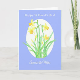 Carte de jonquilles du jour de St David, à travers