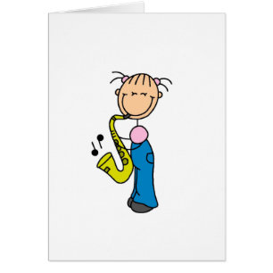 Carte de joueur de saxophone