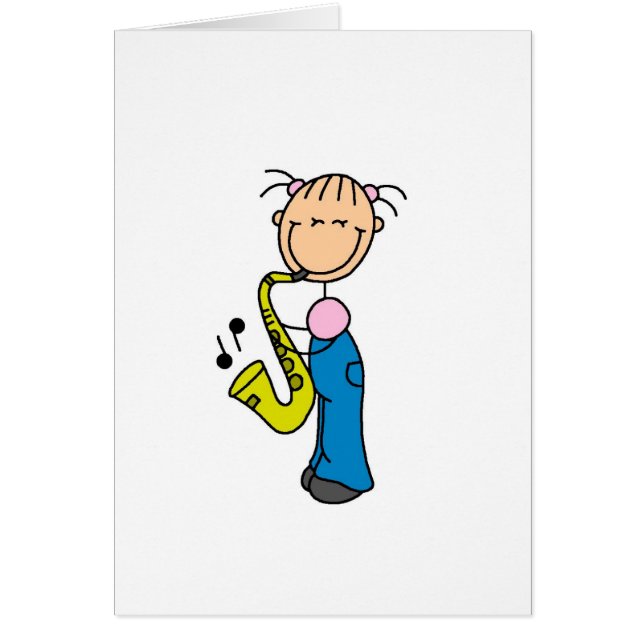 Carte de joueur de saxophone (Devant)