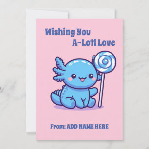 Carte de jour Axolotl Valentines