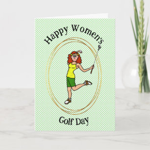 Carte de Jour de Golf pour femmes - Red Haired Wom