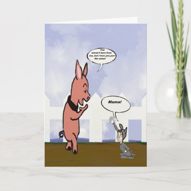 Carte de jour de la mère du dessin animé (Devant)