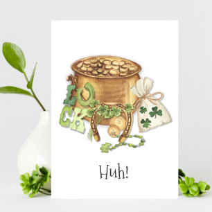 Carte de Jour de la Saint Patrick amusante pour le