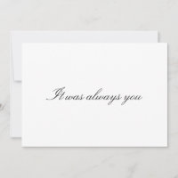 Carte de jour de mariage personnalisée "C'était to