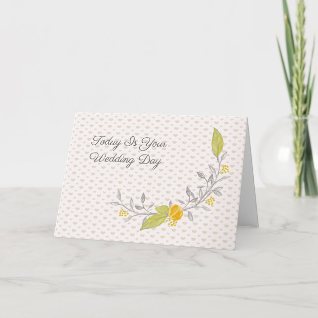 Carte de jour de mariage pour mariée et fille (Devant)