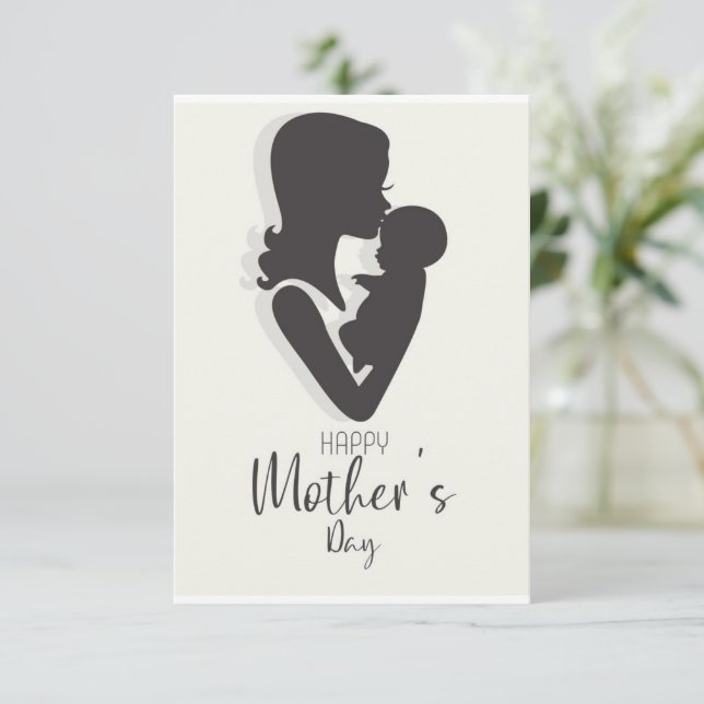Carte de jour de mère élégante avec lettre dans le (Debout devant)