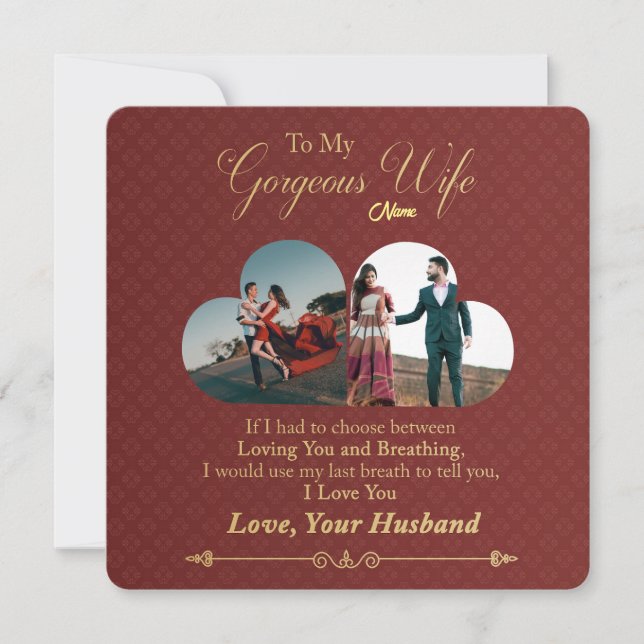 Carte de jour de Saint Valentin personnalisée (Devant)