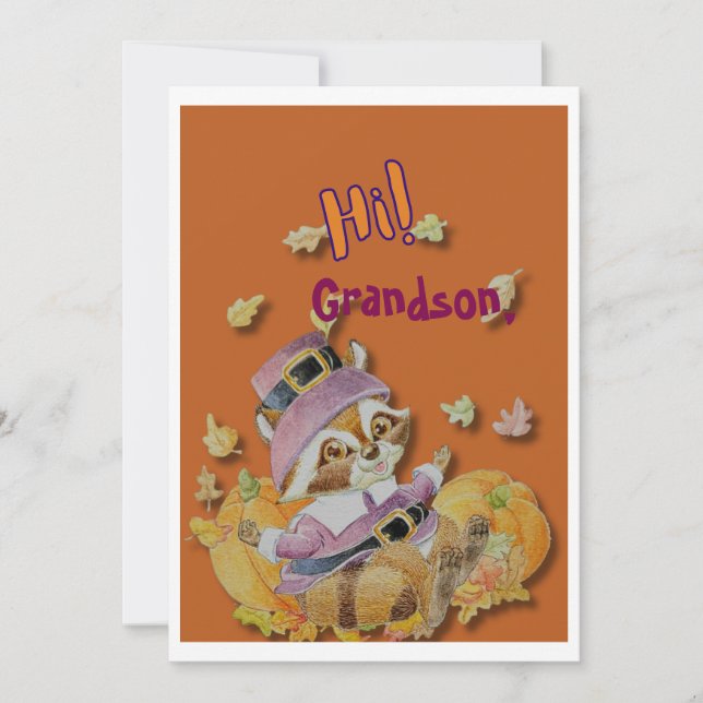 Carte de Jour de Thanksgiving personnalisée Juvini (Devant)
